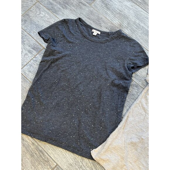 GAP Shimmer Extra Small Lot Of 2 T-Shirt Tee Shirts Metallic Tinsel XS Hole - Picture 5 of 13